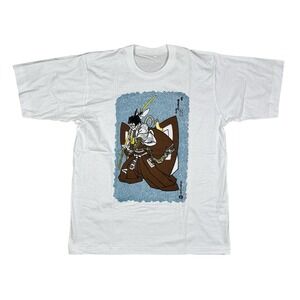 Vintage Japanese Kabuki Samurai Shogun Shirt Single Stitch Unisex L Deadstock